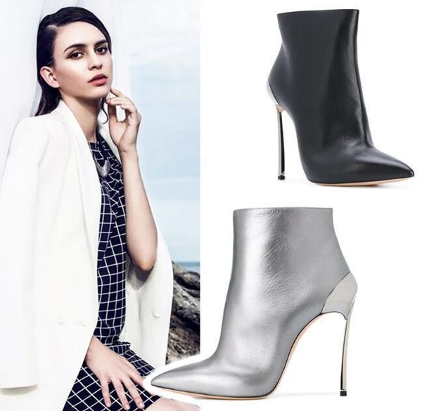boots arrive metal spike high heel pointed toe woman ankle black silver
boots arrive metal spike high heel pointed toe woman ankle black silver