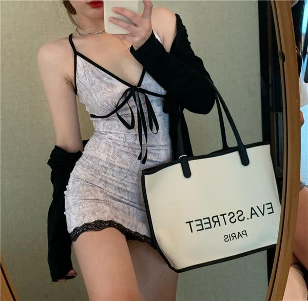 casual dresses white snake printed ladies front tie v neck sleeveless bodycon dress lace backless strappy all-match, Black;gray
casual dresses white snake printed ladies front tie v neck sleeveless bodycon dress lace backless strappy all-match, Black;gray