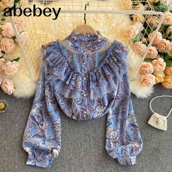 chiffon floral print blouse women spring o neck puff sleeve ruffle boho mesh patchwork streetwear blouses 210512, White
chiffon floral print blouse women spring o neck puff sleeve ruffle boho mesh patchwork streetwear blouses 210512, White