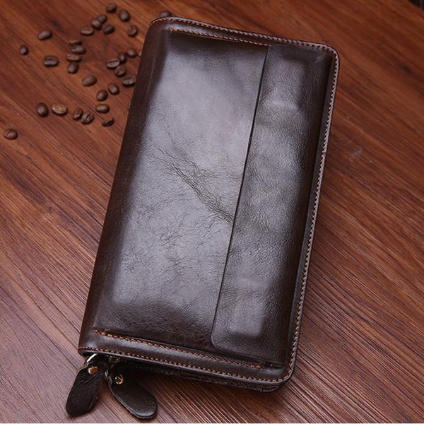 high-grade vintage men clutch bag long genuine leather wallets double layer business, Red;black
high-grade vintage men clutch bag long genuine leather wallets double layer business, Red;black