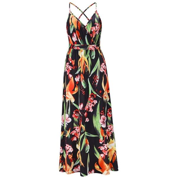 casual dresses women summer spaghetti strap wrap v-neck backless maxi dress bohemian tropical leaves floral print beach sling sundress, Black;gray
casual dresses women summer spaghetti strap wrap v-neck backless maxi dress bohemian tropical leaves floral print beach sling sundress, Black;gray