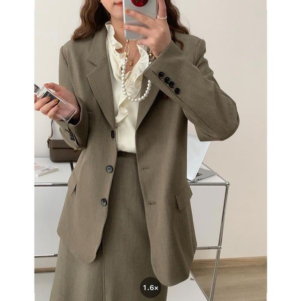 women's suits & blazers designer style suit autumn dress korean version loose temperament single breasted small coat 7072, White;black
women's suits & blazers designer style suit autumn dress korean version loose temperament single breasted small coat 7072, White;black