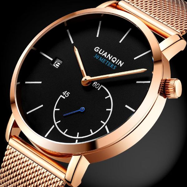 wristwatches guanqin brand watches men luxury mesh strap quartz watch men's fashion stainless steel waterproof wristwatch relogio mascu, Slivery;brown
wristwatches guanqin brand watches men luxury mesh strap quartz watch men's fashion stainless steel waterproof wristwatch relogio mascu, Slivery;brown