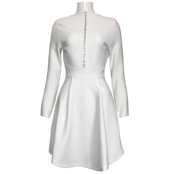 spring women dress bandage summer elegant party long sleeve clothes 210515, Black;gray
spring women dress bandage summer elegant party long sleeve clothes 210515, Black;gray