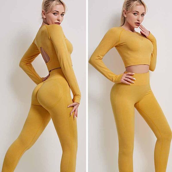 yoga outfit women's tracksuit set high waist hip lifting tight seamless pants leggings fitness breathable soft long sleeve suit bra
yoga outfit women's tracksuit set high waist hip lifting tight seamless pants leggings fitness breathable soft long sleeve suit bra