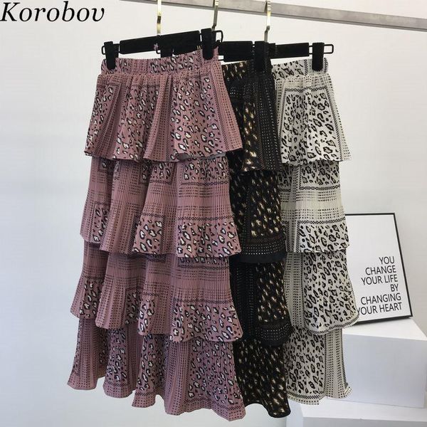 skirts korobov summer leopard print women cake pleated ruffles midi female tutu skirt vintage high waist mujer saia 76829, Black
skirts korobov summer leopard print women cake pleated ruffles midi female tutu skirt vintage high waist mujer saia 76829, Black