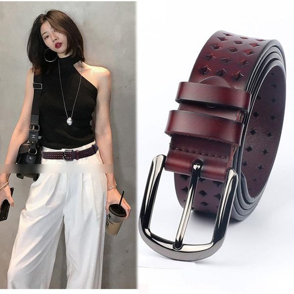 belts pattern women's belt luxurious genuine leather hollow out alloy pin buckle versatile dress jeans leisure time, Black;brown
belts pattern women's belt luxurious genuine leather hollow out alloy pin buckle versatile dress jeans leisure time, Black;brown