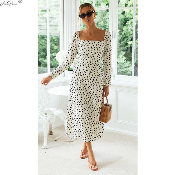 women leopard print dot vintage autumn dress casual long sleve slit square collar empire slim midi dresses vestidos femme 210415, Black;gray
women leopard print dot vintage autumn dress casual long sleve slit square collar empire slim midi dresses vestidos femme 210415, Black;gray