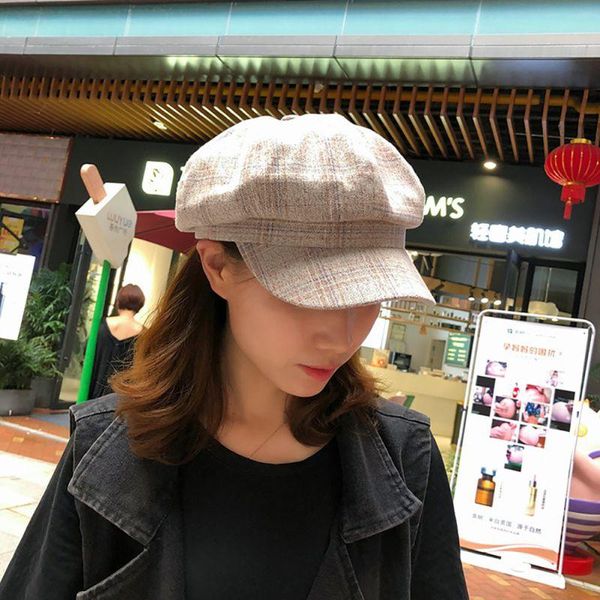 outdoor hats vintage plaid sboy cap fashion women beret hat comfortable wild girls cabbie, Black;white
outdoor hats vintage plaid sboy cap fashion women beret hat comfortable wild girls cabbie, Black;white