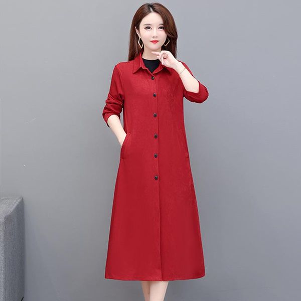 women's trench coats mid-length windbreaker jacket large size lapel single-breasted fashion women coat temperament ol office lady cloth, Tan;black
women's trench coats mid-length windbreaker jacket large size lapel single-breasted fashion women coat temperament ol office lady cloth, Tan;black