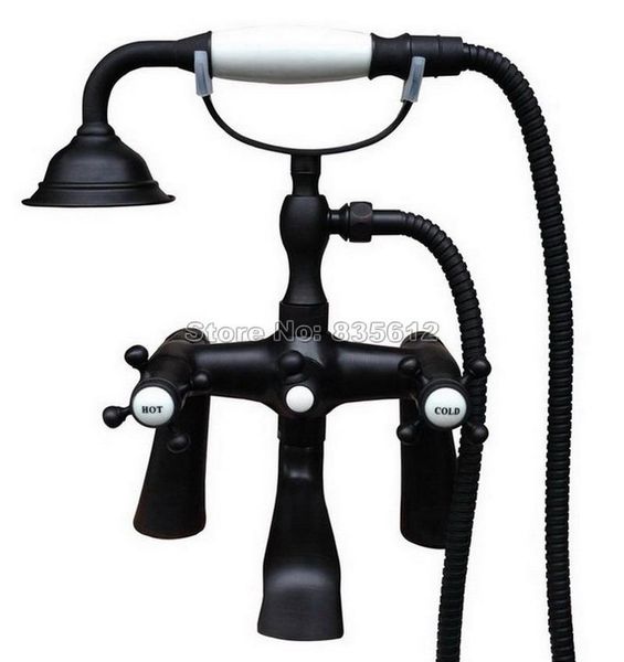 deck mounted classic black oil rubbed bronze bathroom dual cross handle bathtub faucet with handheld shower mixer taps wtf502 sets
deck mounted classic black oil rubbed bronze bathroom dual cross handle bathtub faucet with handheld shower mixer taps wtf502 sets