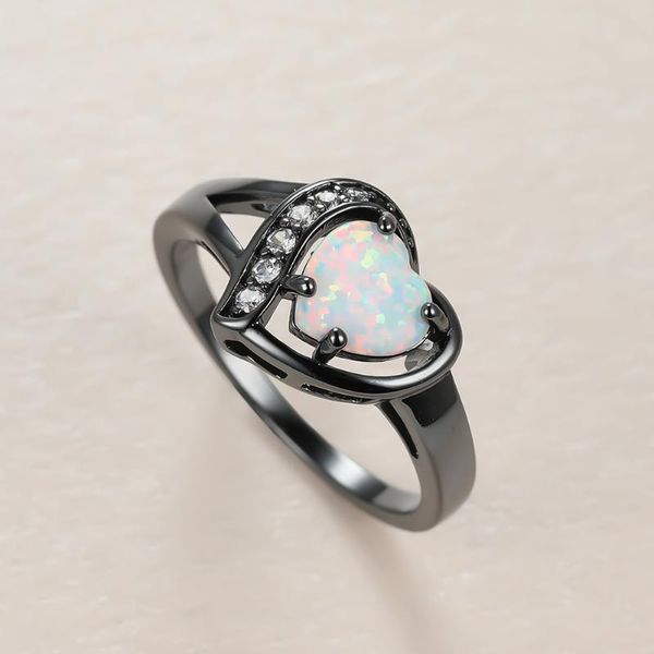 punk female love heart thin ring cute 14kt black gold crystal wedding rings for women vintage bride white opal engagement, Slivery;golden
punk female love heart thin ring cute 14kt black gold crystal wedding rings for women vintage bride white opal engagement, Slivery;golden