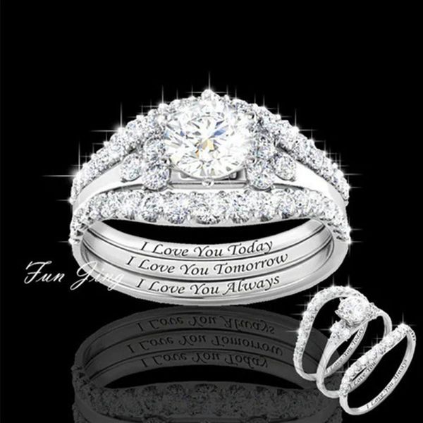 wedding rings three-piece engagement crown-shaped design ladies ring fashion trend european and american unique charm jewelry, Slivery;golden
wedding rings three-piece engagement crown-shaped design ladies ring fashion trend european and american unique charm jewelry, Slivery;golden