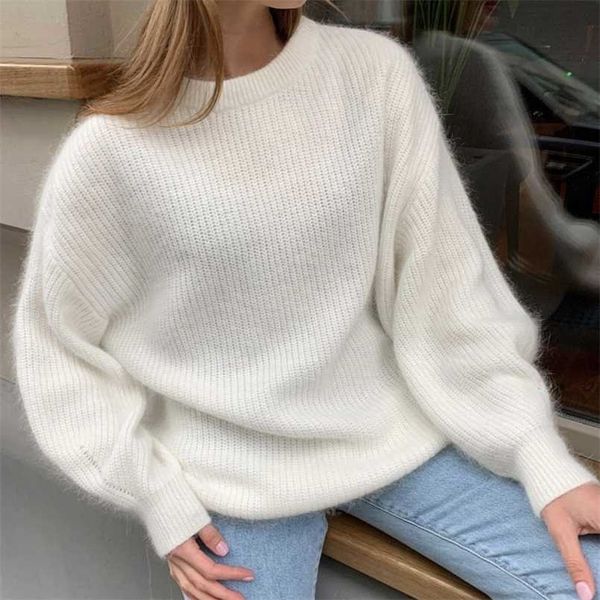 soft knitted cashmere women sweaters winter loose solid thick female pullovers warm basic ladies knitwear jumper 211103, White;black
soft knitted cashmere women sweaters winter loose solid thick female pullovers warm basic ladies knitwear jumper 211103, White;black