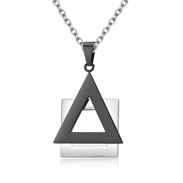 elegant 316l stainless steel choker necklaces for women charm jewelry fashion black color geometric square triangle pendants pendant, Silver
elegant 316l stainless steel choker necklaces for women charm jewelry fashion black color geometric square triangle pendants pendant, Silver
