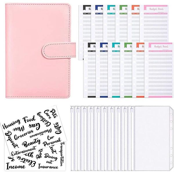 gift wrap a6 pu leather notebook binder budget, 6 ring cash budget envelopes system, 12 pieces expense sticker
gift wrap a6 pu leather notebook binder budget, 6 ring cash budget envelopes system, 12 pieces expense sticker