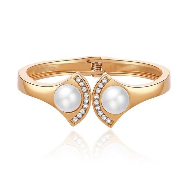 bangle bracelet for women retro minimalist symmetry sector opening crystal pearl gold-plated, Black
bangle bracelet for women retro minimalist symmetry sector opening crystal pearl gold-plated, Black