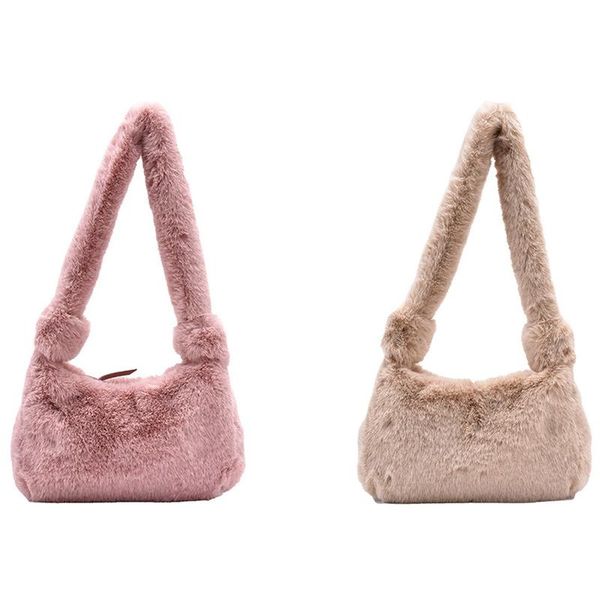 evening bags 2 pcs women's plush solid color shoulder underarm bag soft autumn and winter handbag retro mini tote pink & khaki
evening bags 2 pcs women's plush solid color shoulder underarm bag soft autumn and winter handbag retro mini tote pink & khaki
