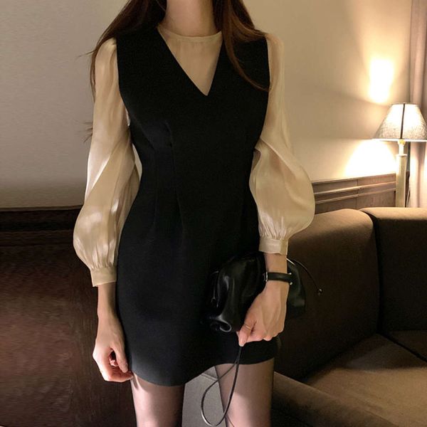 casual dresses dress women clothesniche versatile round neck glossy bubble sleeve shirt + v-neck pleated tweed vest 8veu, Black;gray
casual dresses dress women clothesniche versatile round neck glossy bubble sleeve shirt + v-neck pleated tweed vest 8veu, Black;gray