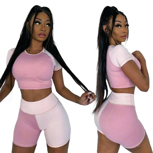 women's tracksuits s-2xl women fashion sport short set pink o neck and shorts 2021 summer two piece wholesale drop, Gray
women's tracksuits s-2xl women fashion sport short set pink o neck and shorts 2021 summer two piece wholesale drop, Gray