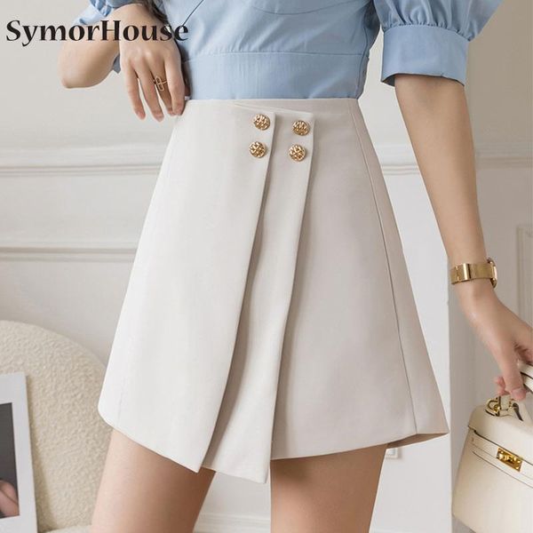 women's shorts 2021 summer a-line skirt black casual high waist korean fashion button grils autumn, White;black
women's shorts 2021 summer a-line skirt black casual high waist korean fashion button grils autumn, White;black