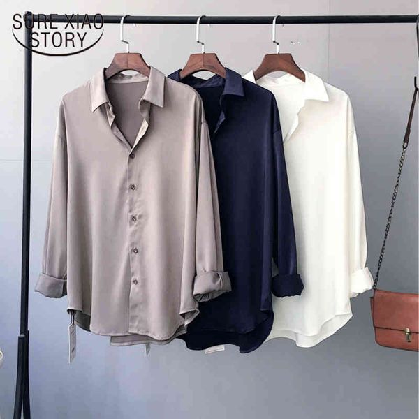 spring korean women vintage loose white long sleeve shirts ol style polo collar solid work cardigan ladies 8448 50 210417
spring korean women vintage loose white long sleeve shirts ol style polo collar solid work cardigan ladies 8448 50 210417