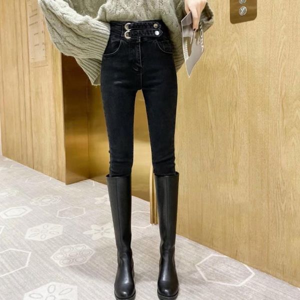 women's jeans skinny trousers womens slim large sizes vintage high waist elasticity ankle-length korean pencil pants, Blue
women's jeans skinny trousers womens slim large sizes vintage high waist elasticity ankle-length korean pencil pants, Blue