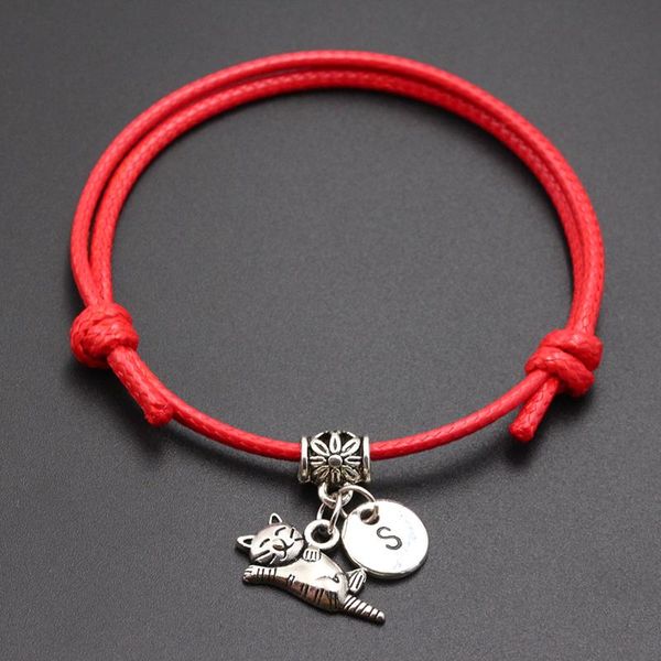 charm bracelets a-z letters flying cat pendant red thread string bracelet handmade diy lucky rope for women men jewelry gift, Golden;silver
charm bracelets a-z letters flying cat pendant red thread string bracelet handmade diy lucky rope for women men jewelry gift, Golden;silver