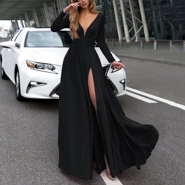 casual dresses women elegant party evening maxi dress ladies off shoulder v neck long sleeve high waist floor length split, Black;gray
casual dresses women elegant party evening maxi dress ladies off shoulder v neck long sleeve high waist floor length split, Black;gray