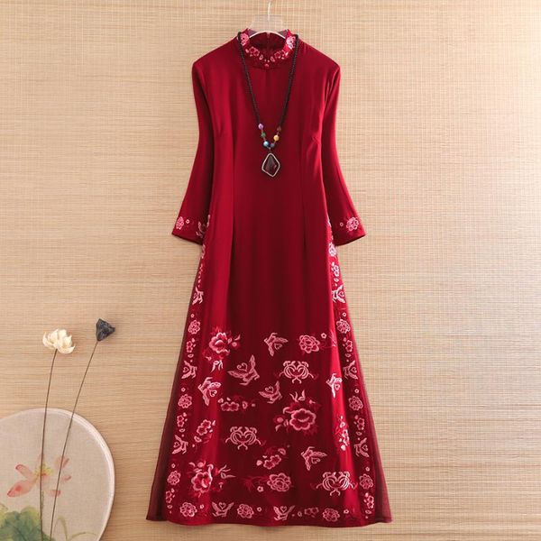 ethnic clothing high-end autumn women embroidery butterfly cheongsam dress retro chinese style elegant lady slim qipao party female s-xxl, Red
ethnic clothing high-end autumn women embroidery butterfly cheongsam dress retro chinese style elegant lady slim qipao party female s-xxl, Red