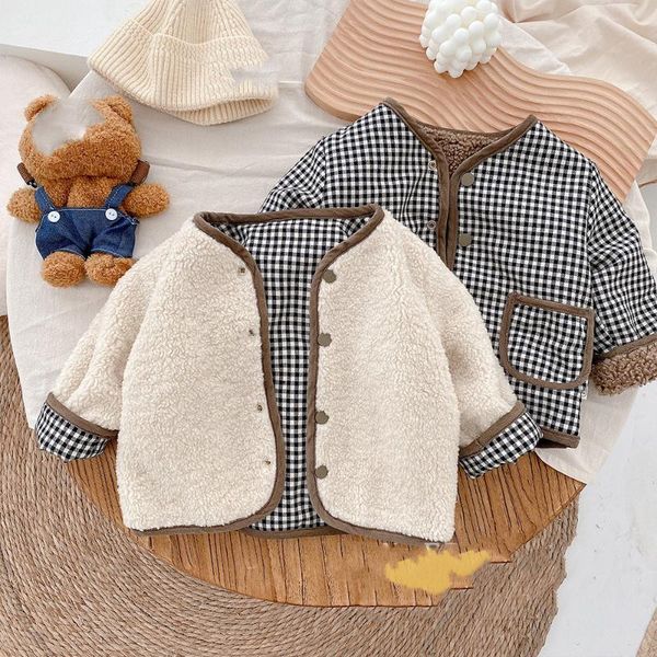down coat winter children fashion thicken double sided coats boys and girls fleece thick warm plaid jackets, Blue;gray
down coat winter children fashion thicken double sided coats boys and girls fleece thick warm plaid jackets, Blue;gray