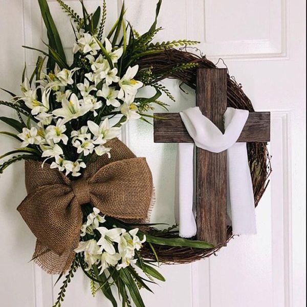 easter wreath with cross burlap bow rustic grapevine spring decorating diy front door decoration yu-home decorative flowers & wreaths
easter wreath with cross burlap bow rustic grapevine spring decorating diy front door decoration yu-home decorative flowers & wreaths