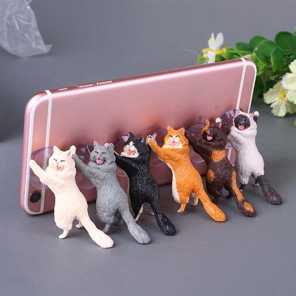 1/6 pcs cute cat holder design animal phone bracket pvc mobile stand tablets desk sucker support cell mounts & holders
1/6 pcs cute cat holder design animal phone bracket pvc mobile stand tablets desk sucker support cell mounts & holders