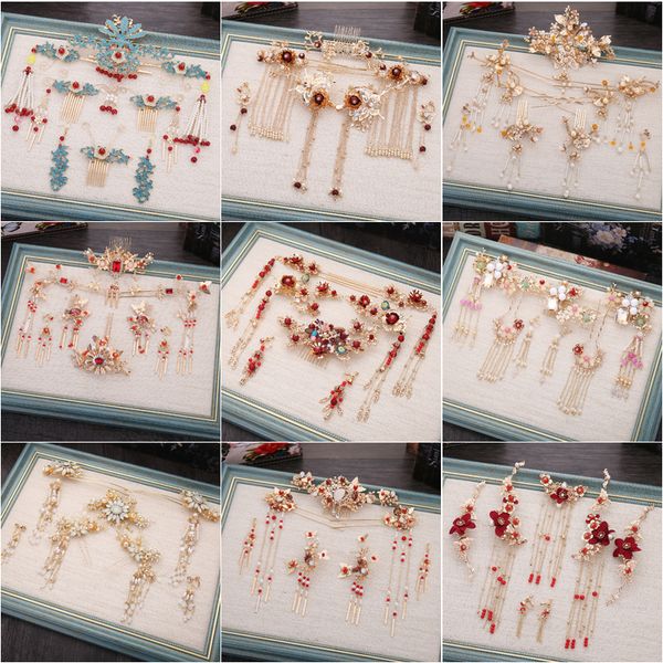 chinese bride headdress set fringed long tiara red ancient phoenix crown wedding hair accessories wholesale, Golden;white
chinese bride headdress set fringed long tiara red ancient phoenix crown wedding hair accessories wholesale, Golden;white
