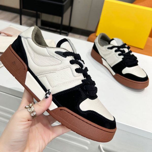 casual shoes women sneakers suede stitched cowhide splicing color lace up round head high-end flat bottom letter decorate sneakers, Black
casual shoes women sneakers suede stitched cowhide splicing color lace up round head high-end flat bottom letter decorate sneakers, Black