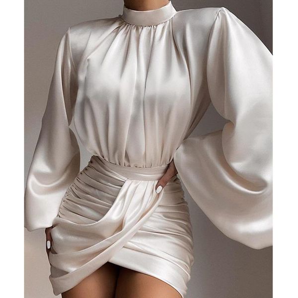 casual dresses ruched satin dress women white latern sleeves party europe and america autumn night club mini 2021 vestdios, Black;gray
casual dresses ruched satin dress women white latern sleeves party europe and america autumn night club mini 2021 vestdios, Black;gray