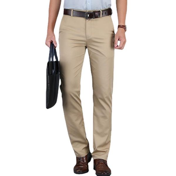 men's pants fashion high-quality cotton trousers straight summer long classic business casual full length plus size, Black
men's pants fashion high-quality cotton trousers straight summer long classic business casual full length plus size, Black