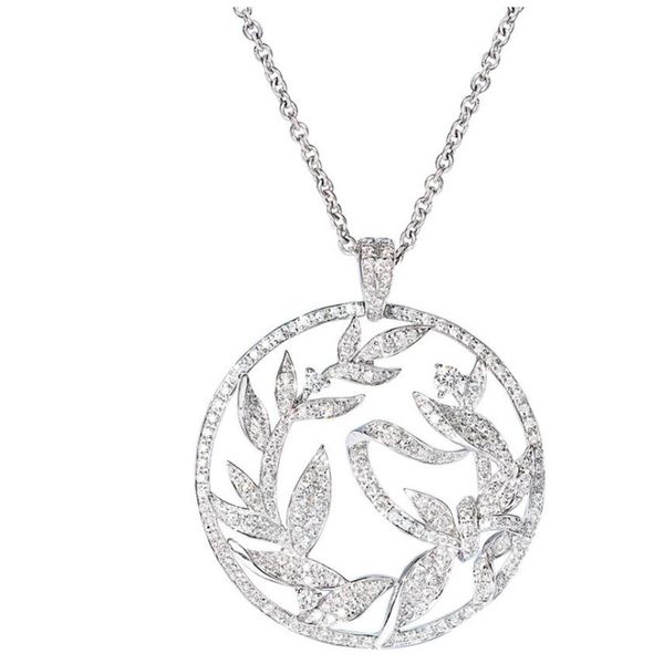 brand necklace unique luxury jewelry 925 sterling silver circle pendant pave white sapphire plant flower wo
brand necklace unique luxury jewelry 925 sterling silver circle pendant pave white sapphire plant flower wo