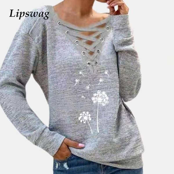 autumn women elegant dandelion print shirts blouse fashion lace-up v-neck pullover female casual long sleeve blusas mujer women's blou, White
autumn women elegant dandelion print shirts blouse fashion lace-up v-neck pullover female casual long sleeve blusas mujer women's blou, White