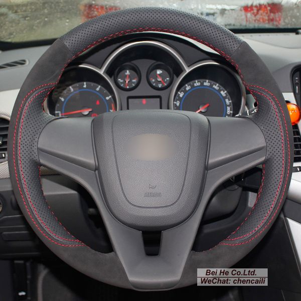 black genuine leather black suede car steering wheel cover for chevrolet cruze aveo
black genuine leather black suede car steering wheel cover for chevrolet cruze aveo