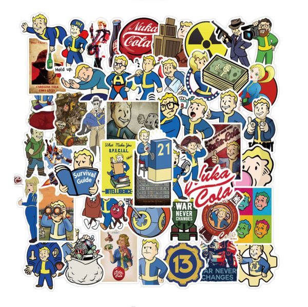 50 pcs fallout games graffiti waterproof skateboard travel suitcase phone lapluggage stickers cute kids girl toys
50 pcs fallout games graffiti waterproof skateboard travel suitcase phone lapluggage stickers cute kids girl toys