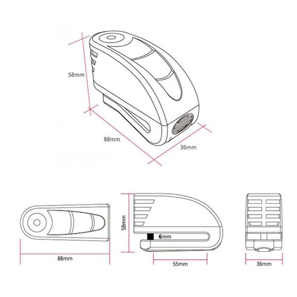 theft protection p82b dx19 upgraded alarm motorcycle disc lock waterproof bicycle bike anti padlock
theft protection p82b dx19 upgraded alarm motorcycle disc lock waterproof bicycle bike anti padlock