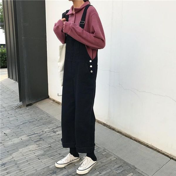 2021jumpsuits women loose solid simple ankle-length streetwear korean style chic womens trendy casual ulzzang spring autumn overall, Black;white
2021jumpsuits women loose solid simple ankle-length streetwear korean style chic womens trendy casual ulzzang spring autumn overall, Black;white