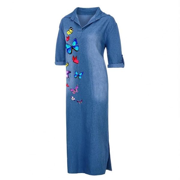 casual dresses women vintage denim dress elegant straight loose waist butterflies print split summer 2021 half sleeve maxi party, Black;gray
casual dresses women vintage denim dress elegant straight loose waist butterflies print split summer 2021 half sleeve maxi party, Black;gray