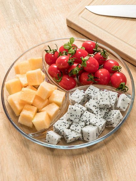 dishes & plates tempered glass three-cell plate breakfast tableware divider household fruit multi-function side dish
dishes & plates tempered glass three-cell plate breakfast tableware divider household fruit multi-function side dish