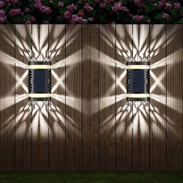 solar lamps stairs light led shadow projection automatic light-sensing lamp wall garden weatherproof decoration