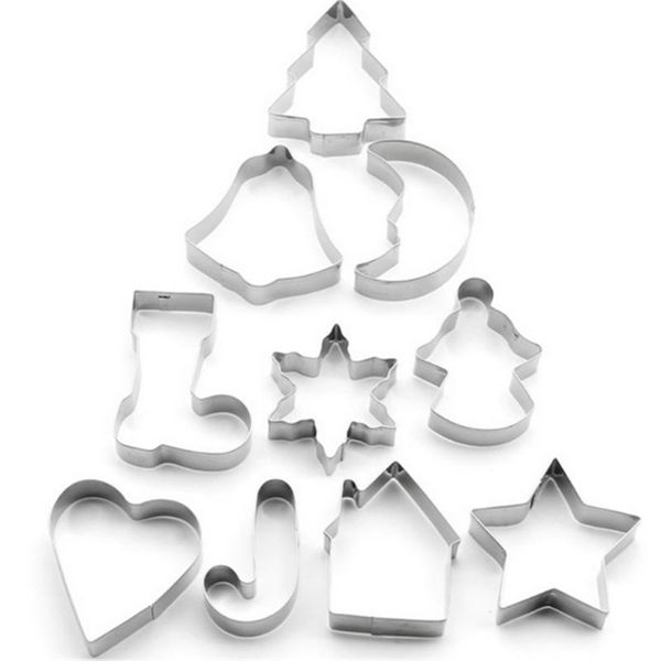 baking moulds 10pcs/set stainless steel christmas cookie cutters xmas tree star house bells snowflake cake biscuit fondant mold
baking moulds 10pcs/set stainless steel christmas cookie cutters xmas tree star house bells snowflake cake biscuit fondant mold