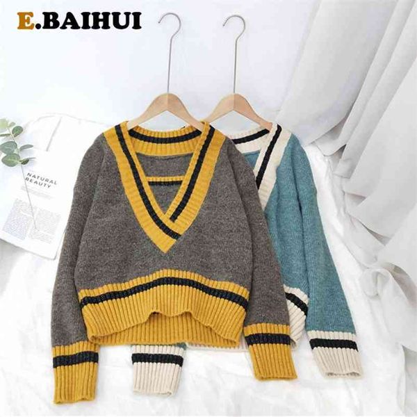 ebaihui deep v sweater women boho plus size jumpers casual long sleeve pull female solid stripped sweaters pullovers 210522, White;black
ebaihui deep v sweater women boho plus size jumpers casual long sleeve pull female solid stripped sweaters pullovers 210522, White;black