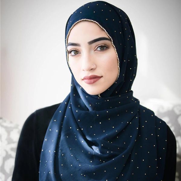 scarves 2sets luxury gold chiffon head scarf solid soft long muslim for women hijab musulman femme and wrap foulard islamique #2, Blue;gray
scarves 2sets luxury gold chiffon head scarf solid soft long muslim for women hijab musulman femme and wrap foulard islamique #2, Blue;gray