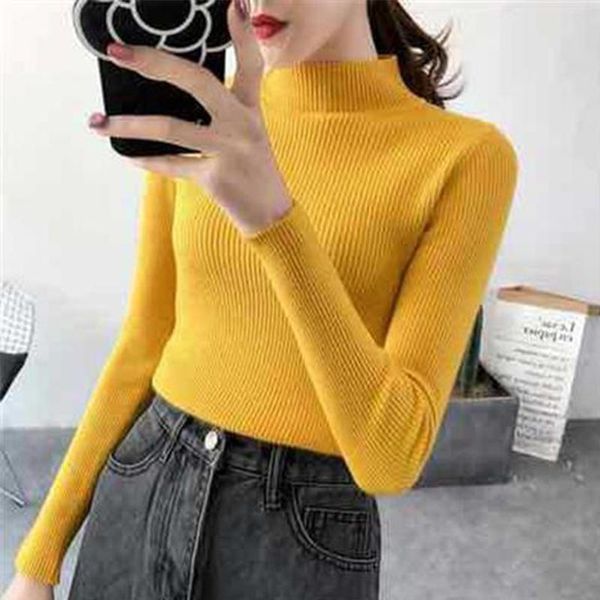women's sweaters half high neck sweater bottomed shirt long sleeve with autumn turtleneck pullover versatile slim fit tight, White;black
women's sweaters half high neck sweater bottomed shirt long sleeve with autumn turtleneck pullover versatile slim fit tight, White;black